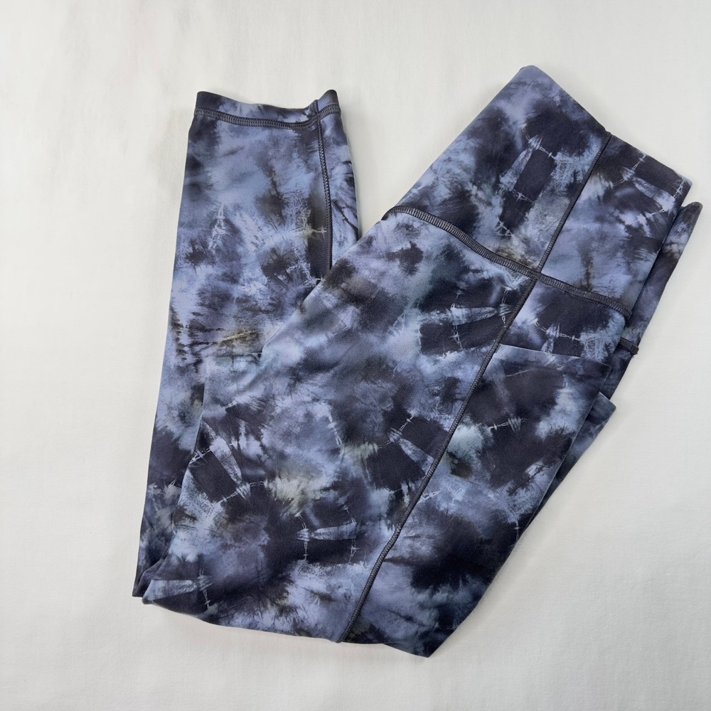 Athleta Leggings Women's MP‎ Medium Salutation Stash Pocket II Print 7/8 Tie Dye